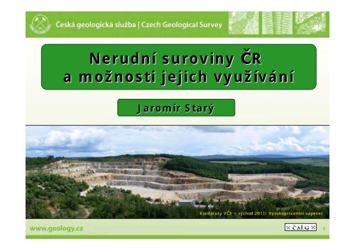 Nerudní suroviny ČR a možnosti jejich využívání - TOP EXPO CZ