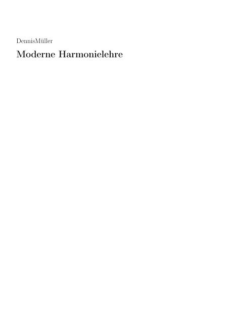 Moderne Harmonielehre