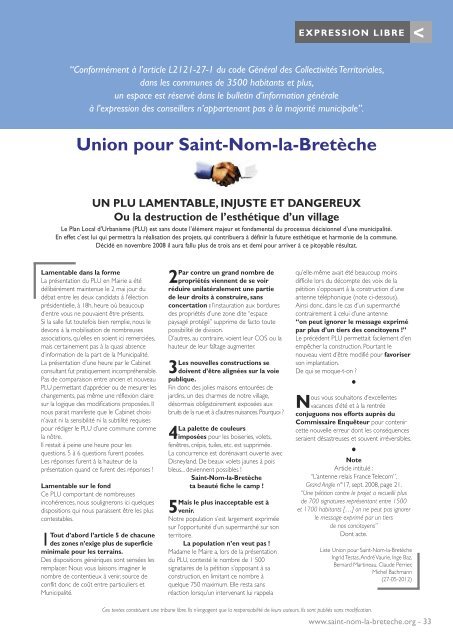 Bulletin municipal nÂ°32 - Saint Nom la BretÃ¨che