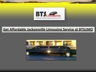 Get Affordable Jacksonville Limousine Service at BTSLIMO