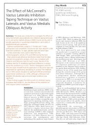 The Effect of McConnell's Vastus Lateralis Inhibition Taping ...