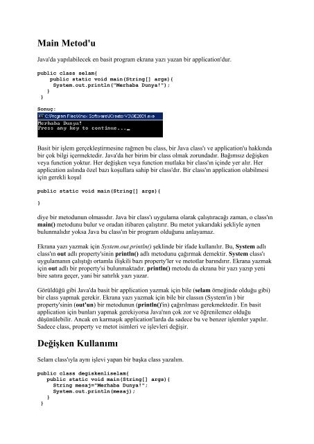 Java Temel Bilgiler (TÃ¼rkÃ§e Kitap-Pdf)