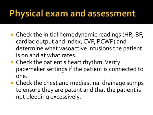 Clinical pathway for early postoperative care