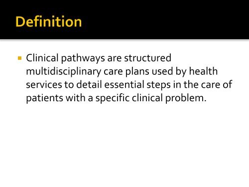 Clinical pathway for early postoperative care