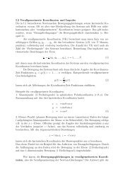 I.3 Verallgemeinerte Koordinaten und Impulse Die in I.1 ...