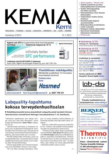 Uutiskirje 2/2013 - Kemia-lehti