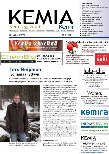 Uutiskirje 3/2009 27.02.2009 pdf - Kemia-lehti