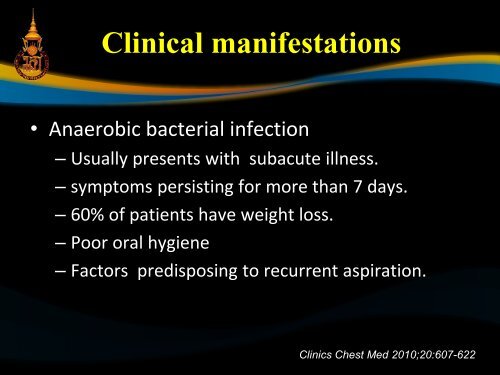 Pathogenesis : empyema phases