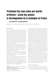 Traitement des eaux usées par marais artificiels : action des ... - Epnac