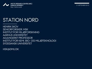 title with capital letters - Arctic Research Centre - Aarhus Universitet