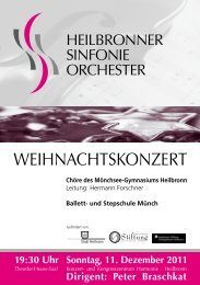 11. Dezember 2011 - Heilbronner Sinfonie Orchester