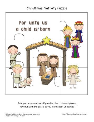 Christmas Nativity Puzzle - Homeschool Journeys