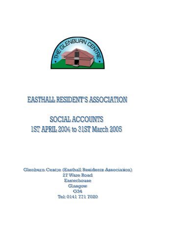 Easthall Residents Assoc Social Accounts - The Social Audit Network