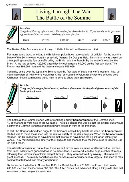 Battle of the Somme.pdf - School History