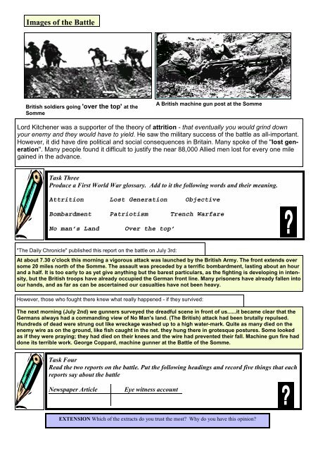 Battle of the Somme.pdf - School History