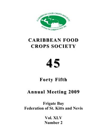 CFCS 2009 Vol. 45 No. 2.pdf - Caribbean Food Crops Society - UPRM