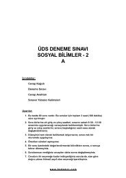 Ã¼ds deneme sÄ±navÄ± sosyal bilimler - 2 a - Bademci