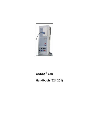 CASSY Lab Handbuch (524 201)