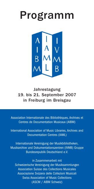 Das Programm der Tagung - AIBM