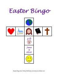 Easter Bingo - Ministry-To-Children