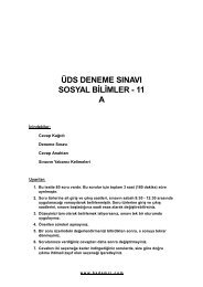 ÃDS Sosyal Bilimleri Deneme SÄ±navÄ± 11 - Bademci