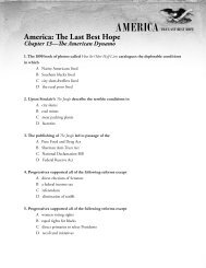 Chapter 13 Multiple Choice - Last Best Hope