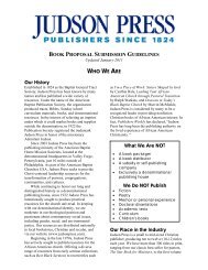 book proposal submission guidelines - Judson Press