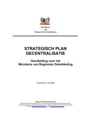 Strategisch plan Decentralisatie t.b.v. ministerie van Regionale ...