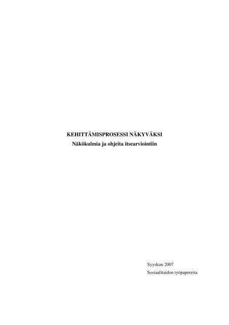 näkökulmia ja ohjeita tsearviointiin - Sosiaalitaito