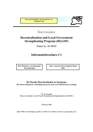 Financiele decentralisatie in Suriname - decentralisatie.org