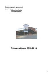 OPETUKSEN YLEINEN JÄRJESTÄMINEN - Oulu