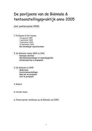 23 augustus 2005: NRC-Handelsblad meldt op de ... - Kabk