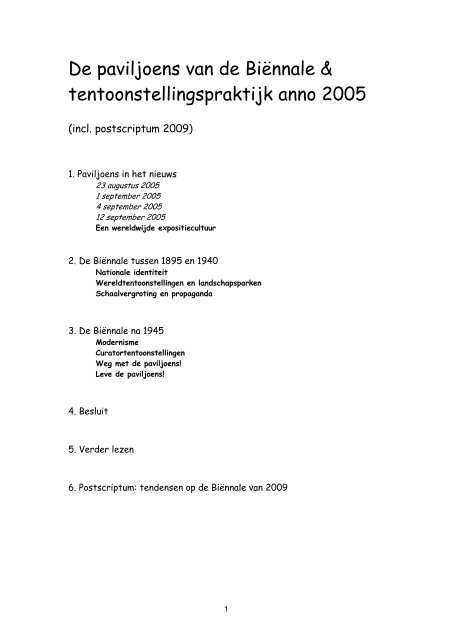 23 augustus 2005: NRC-Handelsblad meldt op de ... - Kabk