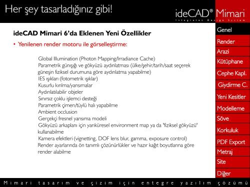 ideCAD Mimari 6 Tanıtım