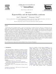 4. Hypermobility and the hypermobility syndrome