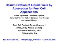 Desulfurization of Liquid Fuels by Adsorption for Fuel Cell Applications