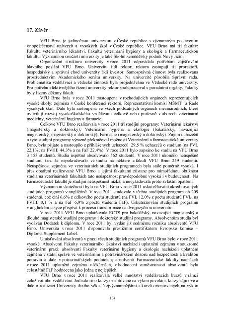 HodnocenÃ­ Äinnosti VFU Brno za rok 2011.pdf - VeterinÃ¡rnÃ­ a ...