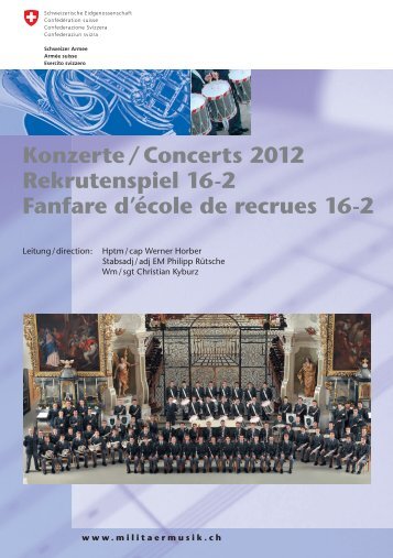 Konzerte / Concerts 2012 Rekrutenspiel 16-2 Fanfare d'école de ...