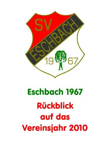 Rückblick auf das Vereinsjahr 2010 als PDF-Datei - Sportverein ...