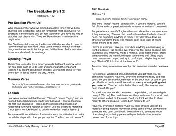 The Beatitudes (Part 2)