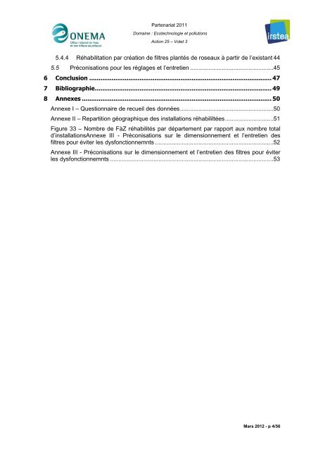 Etat des lieux et expériences de réhabilitation des ... - Epnac - Irstea