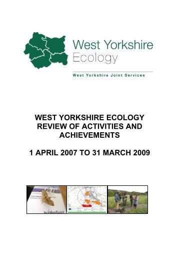 Agenda 17 Appendix 1 West Yorkshire Ecology