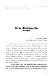 Derrida : Hegel dans Glas (le dÃ©gel) - de Charles Ramond