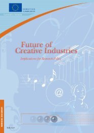 Future of Creative Industries - Implications for Research ... - Europa