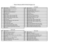 Sharon Shannon 2013-14 School Supply List - Rockwall ISD
