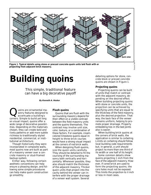 Building quoins - Masonry Construction
