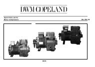 Spare Parts List for Motor Compressors DN, DM, D9 09/03