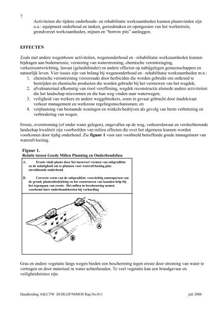 Handleiding civieltechnische werken districten - Decentralisatie