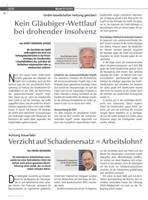 magazin/Newsletter - Businessclub Leverkusen