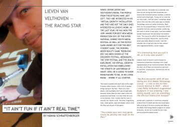 LIEVEN VAN VELTHOVEN — THE RACING STAR “IT AIN'T ... - Kabk